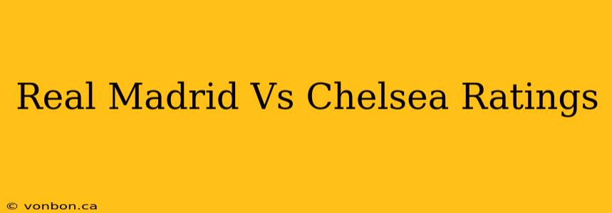 Real Madrid Vs Chelsea Ratings