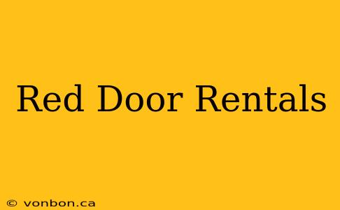 Red Door Rentals