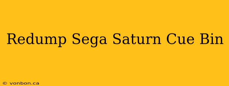 Redump Sega Saturn Cue Bin