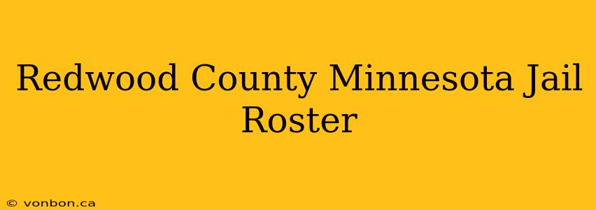 Redwood County Minnesota Jail Roster