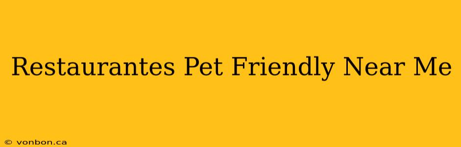 Restaurantes Pet Friendly Near Me