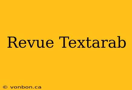 Revue Textarab