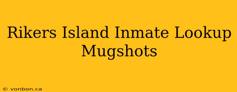 Rikers Island Inmate Lookup Mugshots