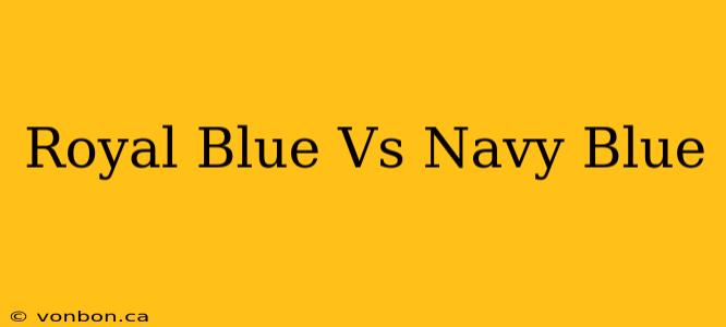 Royal Blue Vs Navy Blue