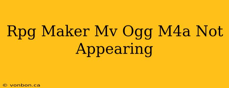 Rpg Maker Mv Ogg M4a Not Appearing