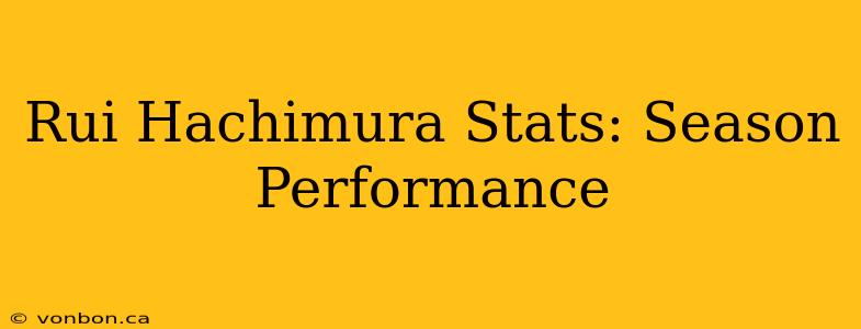 Rui Hachimura Stats: Season Performance