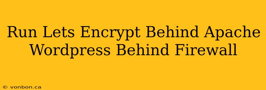 Run Lets Encrypt Behind Apache Wordpress Behind Firewall