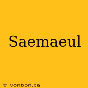 Saemaeul