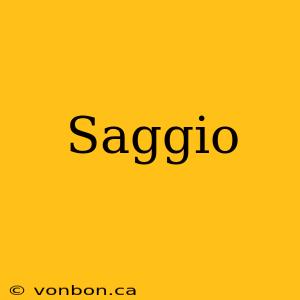 Saggio