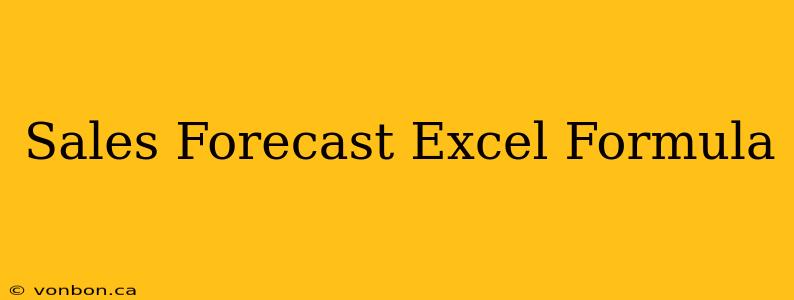 Sales Forecast Excel Formula