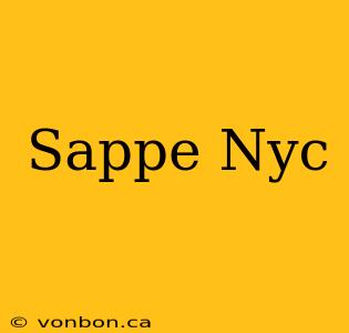 Sappe Nyc