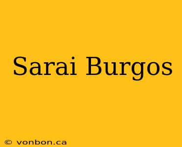 Sarai Burgos