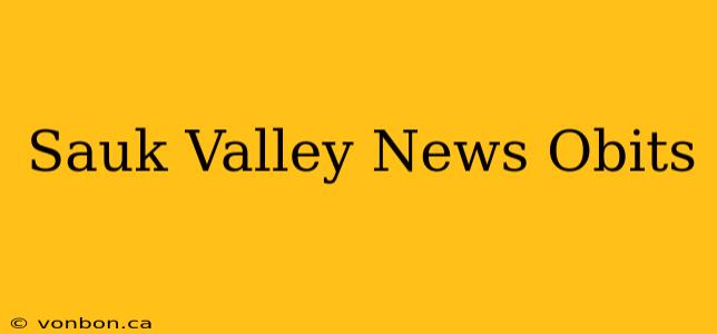 Sauk Valley News Obits