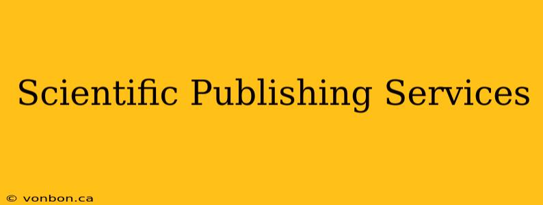 Scientific Publishing Services