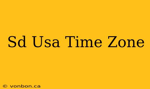 Sd Usa Time Zone