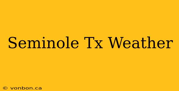 Seminole Tx Weather