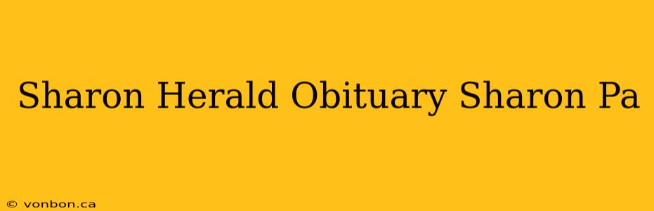 Sharon Herald Obituary Sharon Pa