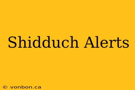 Shidduch Alerts