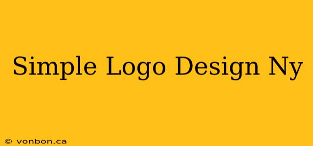 Simple Logo Design Ny