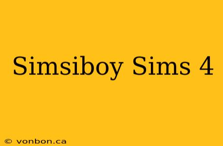 Simsiboy Sims 4