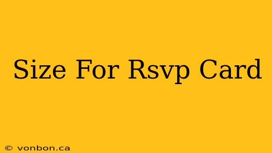 Size For Rsvp Card