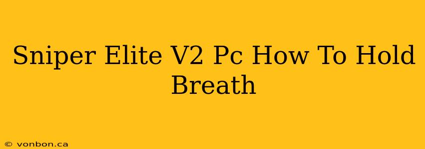 Sniper Elite V2 Pc How To Hold Breath