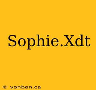 Sophie.Xdt