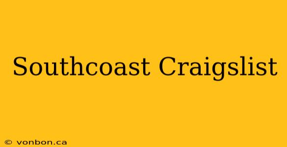 Southcoast Craigslist