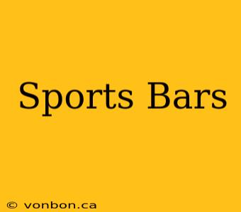 Sports Bars