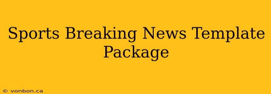 Sports Breaking News Template Package