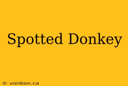 Spotted Donkey