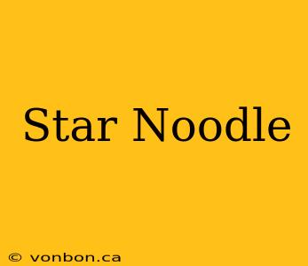 Star Noodle