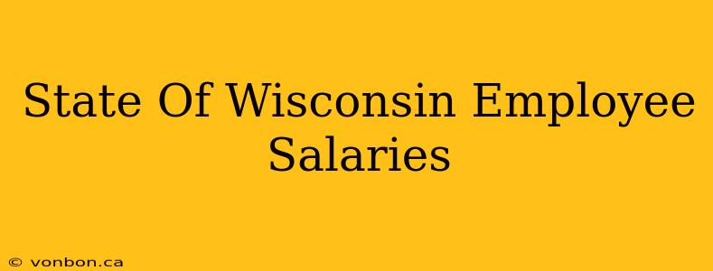 State Of Wisconsin Employee Salaries