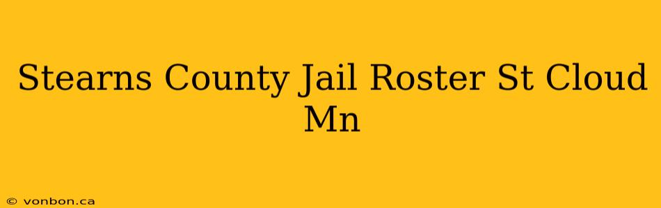 Stearns County Jail Roster St Cloud Mn