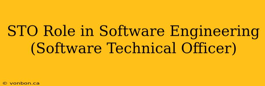STO Role in Software Engineering (Software Technical Officer)