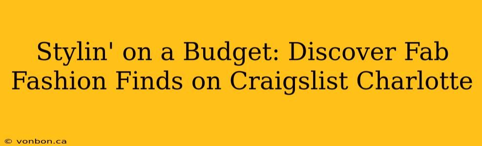 Stylin' on a Budget: Discover Fab Fashion Finds on Craigslist Charlotte