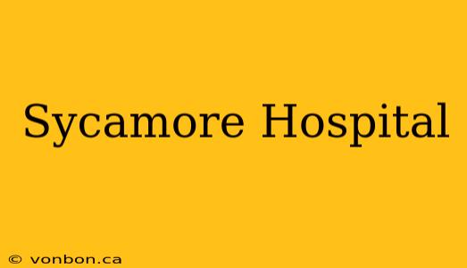 Sycamore Hospital