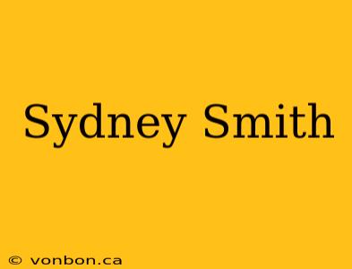 Sydney Smith