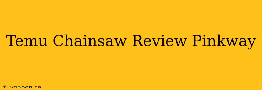 Temu Chainsaw Review Pinkway