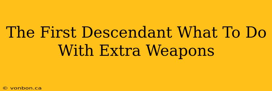 The First Descendant What To Do With Extra Weapons