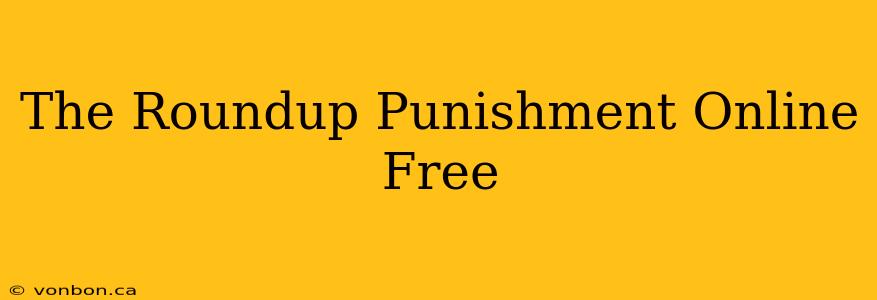 The Roundup Punishment Online Free