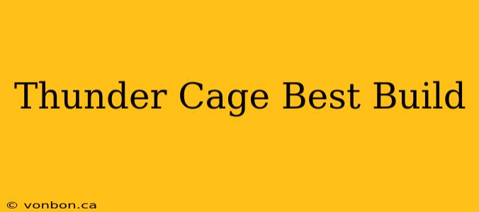 Thunder Cage Best Build