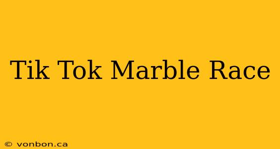 Tik Tok Marble Race