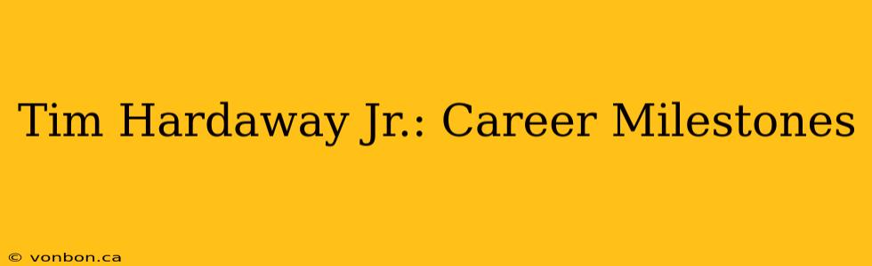 Tim Hardaway Jr.: Career Milestones
