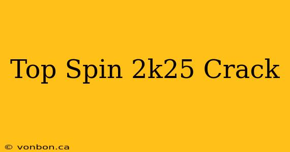 Top Spin 2k25 Crack