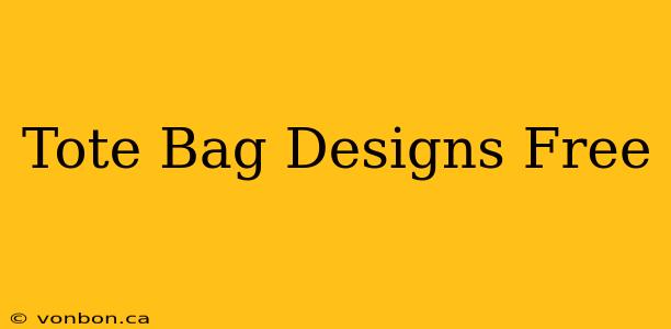 Tote Bag Designs Free