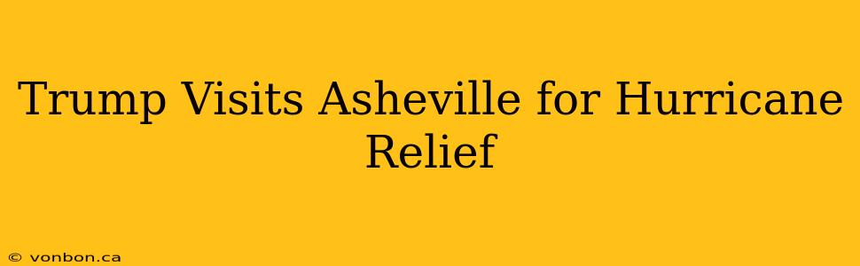 Trump Visits Asheville for Hurricane Relief