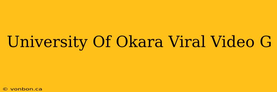 University Of Okara Viral Video G