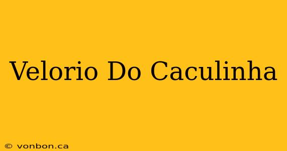 Velorio Do Caculinha