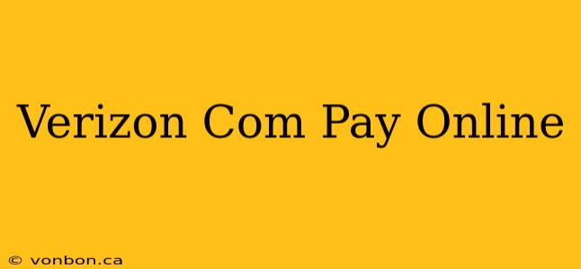 Verizon Com Pay Online